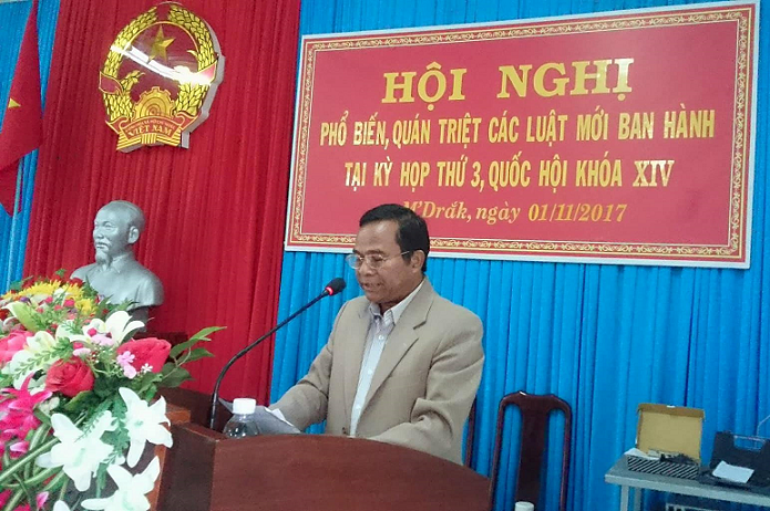 Hội nghị hưởng ứng Ngày pháp luật nước Cộng hoà xã hội chủ nghĩa Việt Nam năm 2017 và triển khai các luật mới ban hành tại kỳ họp thứ 3, Quốc hội khóa XIV.