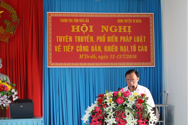 Huyện M’Drắk tổ chức Hội nghị tuyên truyền, phổ biến pháp luật về tiếp công dân, khiếu nại, tố cáo.