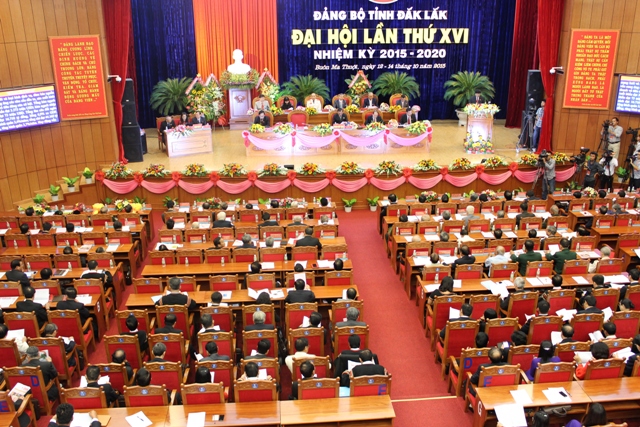 Khai mạc Đại hội đại biểu Đảng bộ tỉnh Đắk Lắk lần thứ XVI, nhiệm kỳ 2015-2020