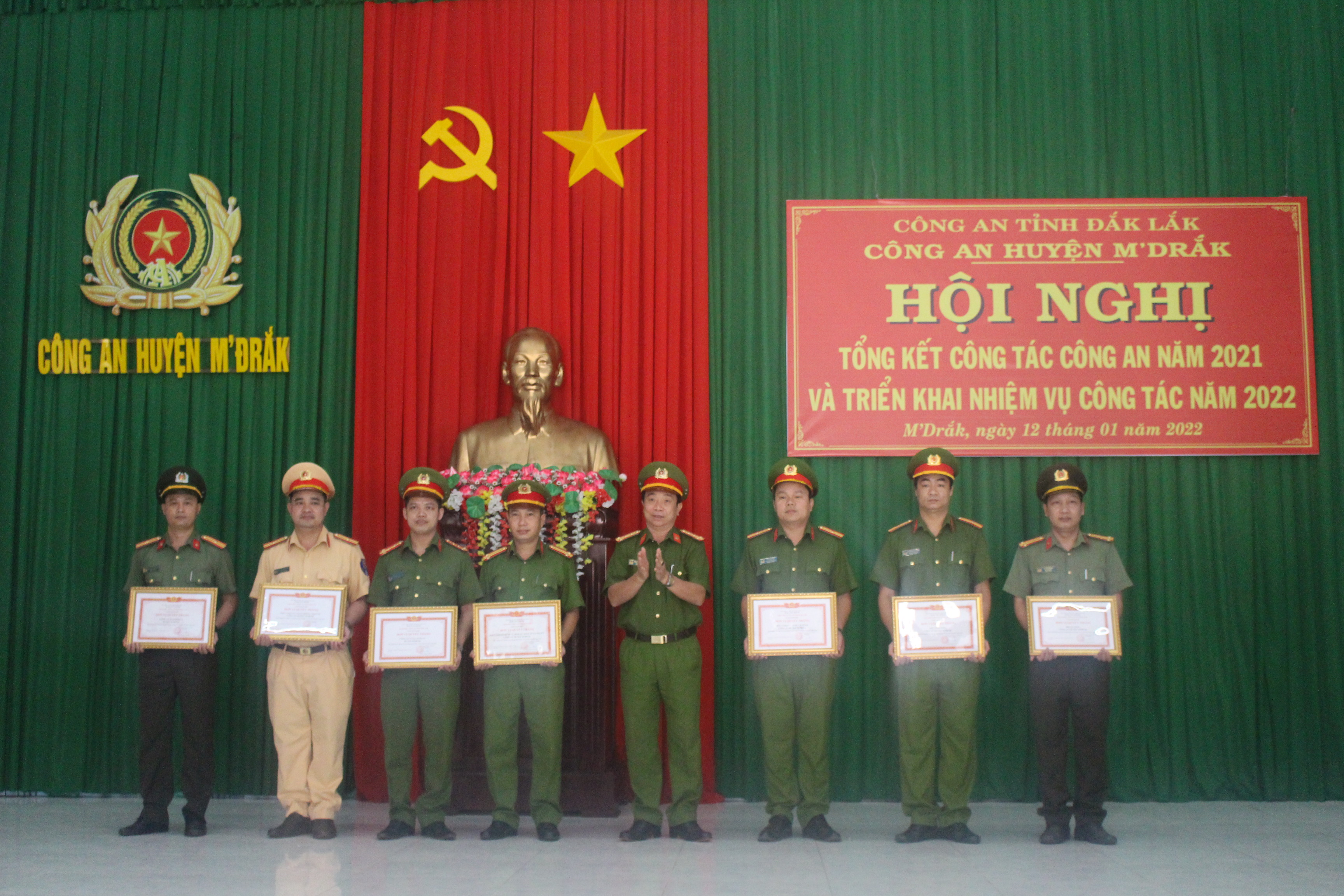 Công an huyện M’Drắk triển khai nhiệm vụ năm 2022