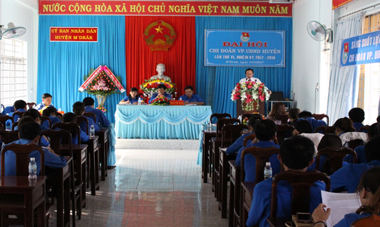 Đại hội chi đoàn Văn phòng UBND huyện M’Drắk.