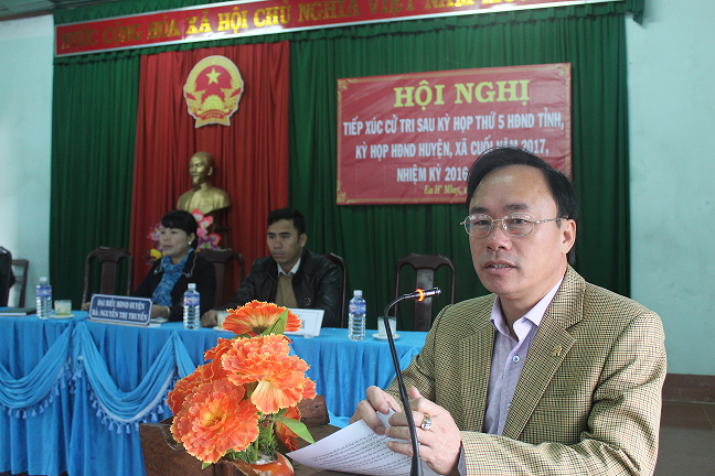 Đại biểu HĐND 3 cấp Tỉnh, huyện và xã (nhiệm kỳ 2016-2021) tiếp xúc cử tri xã EaH’Mlây