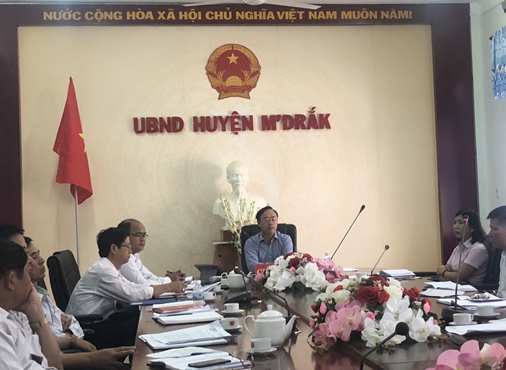 Ban đại diện Hội đồng quản trị Ngân hàng chính sách xã hội huyện M’Drắk sơ kết 6 tháng đầu năm và triển khai nhiệm vụ 6 tháng cuối năm 2019