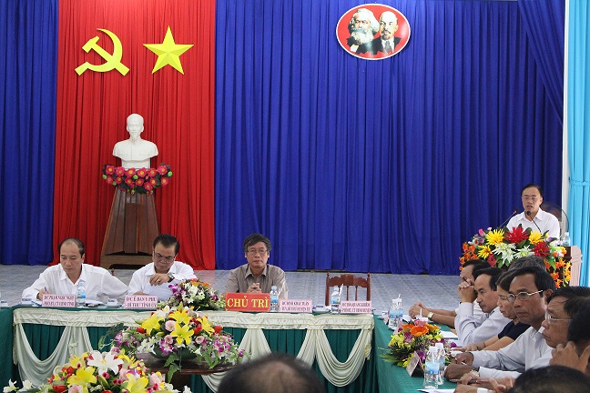 Đoàn công tác của Thường trực Tỉnh uỷ  làm việc tại huyện M'Drắk