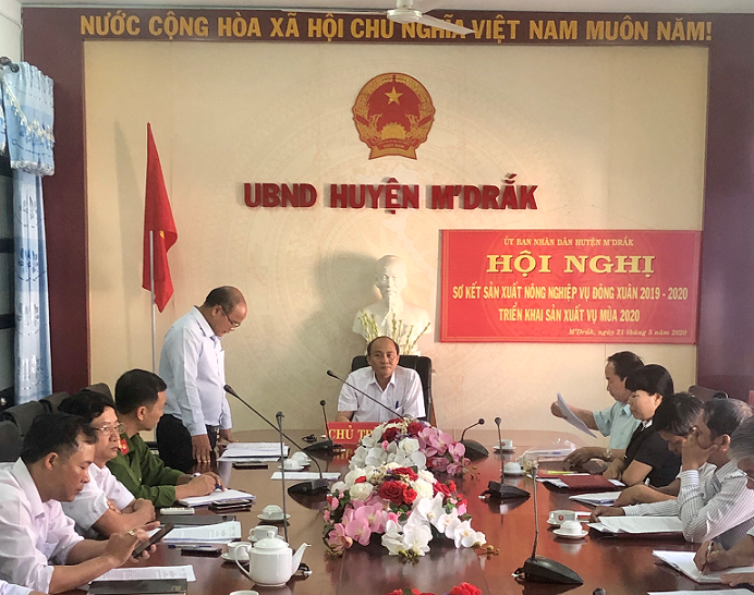Huyện M’Drắk tổ chức Hội nghị Sơ kết sản xuất vụ Đông Xuân 2019-2020 và triển khai vụ Mùa năm 2020