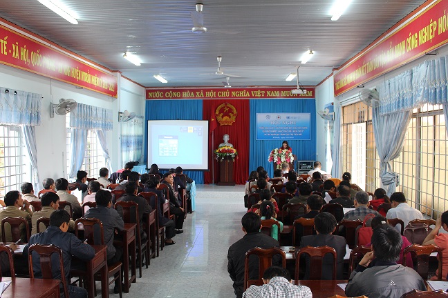 Hội nghị triển khai và tập huấn quy trình cứu trợ dự án "Hỗ trợ người dân chịu ảnh hưởng của bão Damrey khắc phục điều kiện chỗ ở" do tổ chức Di cư Quốc tế (IOM) tài trợ