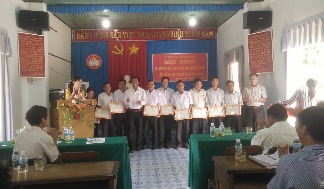 UBMTTQVN huyện M'Drắk tổ chức Hội nghị ủy viên UBMTTQVN huyện lần thứ VI, nhiệm kỳ 2014-2019