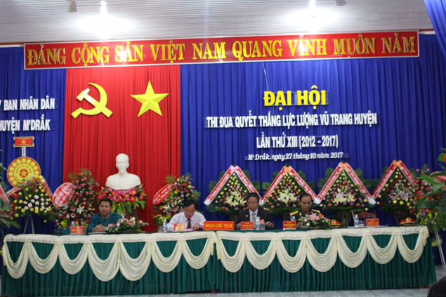 Huyện M’Drắk tổ chức Đại hội Thi đua Quyết thắng lực lượng vũ trang huyện lần thứ XIII, giai đoạn 2012 - 2017
