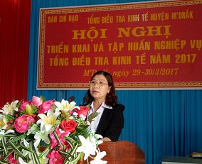 Huyện M'Drắk tổ chức hội nghị tập huấn nghiệp vụ tổng điều tra kinh tế năm 2017