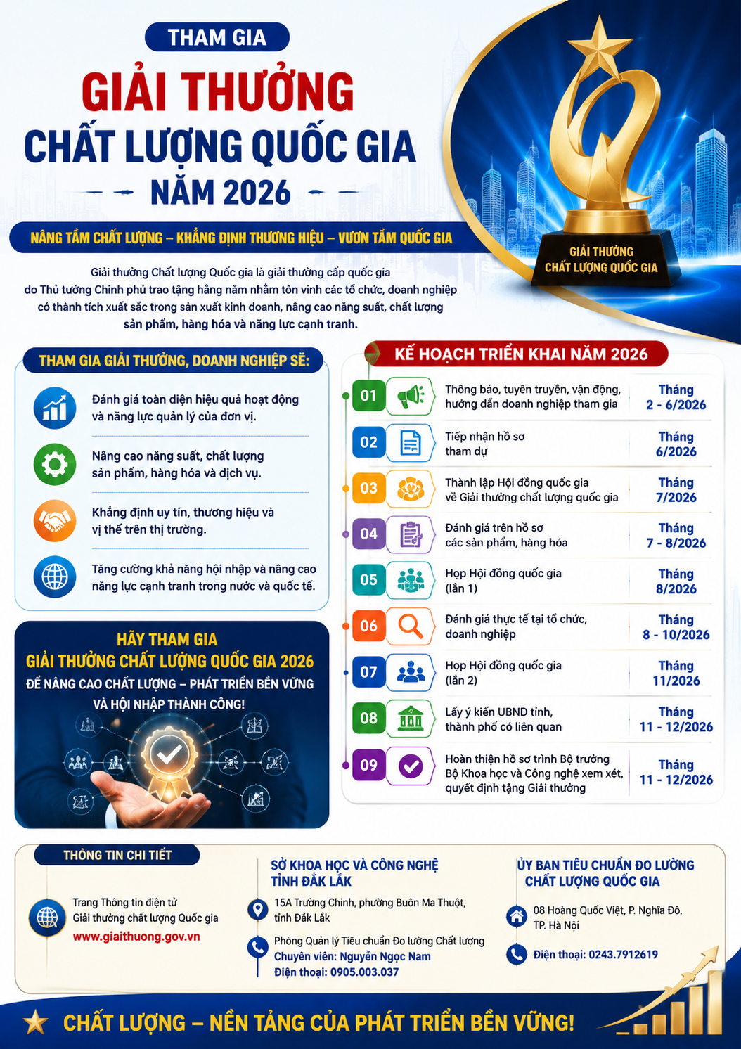 TUYÊN TRUYỀN THAM GIA GIẢI THƯỞNG CHẤT LƯỢNG QUỐC GIA NĂM 2026
